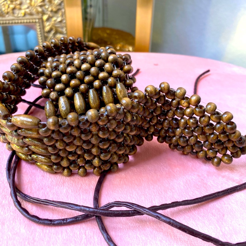 Vintage hand beaded belt, made in Bangladesh